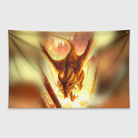 Флаг-баннер с принтом Дракон , 100% полиэстер | размер 67 х 109 см, плотность ткани — 95 г/м2; по краям флага есть четыре люверса для крепления | gwent | witcher | ведьмак | гвинт | геральт | дракон