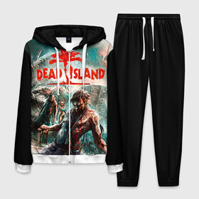 Мужской костюм 3D с принтом Dead island 8 , 100% полиэстер | Манжеты и пояс оформлены тканевой резинкой, двухслойный капюшон со шнурком для регулировки, карманы спереди | Тематика изображения на принте: dead | island | repticide | zombie | дэд айлэнд | зомби | мозги