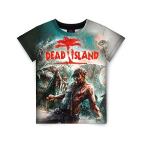 Детская футболка 3D с принтом Dead island 8 , 100% гипоаллергенный полиэфир | прямой крой, круглый вырез горловины, длина до линии бедер, чуть спущенное плечо, ткань немного тянется | dead | island | repticide | zombie | дэд айлэнд | зомби | мозги