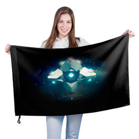 Флаг 3D с принтом Destiny 4 , 100% полиэстер | плотность ткани — 95 г/м2, размер — 67 х 109 см. Принт наносится с одной стороны | destiny | дестени | дэстэни | космос