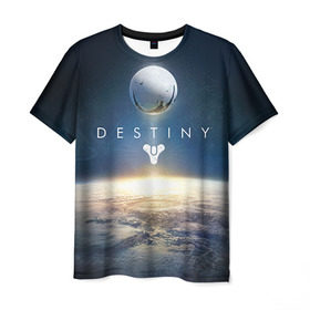 Мужская футболка 3D с принтом Destiny 11 , 100% полиэфир | прямой крой, круглый вырез горловины, длина до линии бедер | destiny | дестени | дэстэни | космос