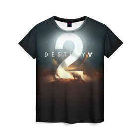 Женская футболка 3D с принтом Destiny 12 , 100% полиэфир ( синтетическое хлопкоподобное полотно) | прямой крой, круглый вырез горловины, длина до линии бедер | destiny | дестени | дэстэни | космос