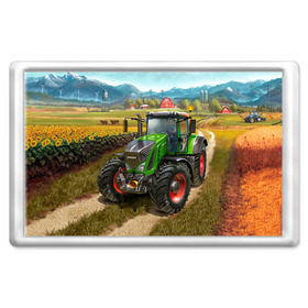 Магнит 45*70 с принтом Farming simulator 2 , Пластик | Размер: 78*52 мм; Размер печати: 70*45 | Тематика изображения на принте: farming | simulator | трактор | фермер