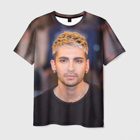 Мужская футболка 3D с принтом Bill Kaulitz , 100% полиэфир | прямой крой, круглый вырез горловины, длина до линии бедер | Тематика изображения на принте: 2017 | dream machine | tokio hotel | билл каулитц | токийский отель