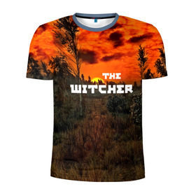Мужская футболка 3D спортивная с принтом Ведьмак , 100% полиэстер с улучшенными характеристиками | приталенный силуэт, круглая горловина, широкие плечи, сужается к линии бедра | gwent | gwent: the witcher card game | witcher 3 | ведьмак | гвинт | геральд | огонь | пламя