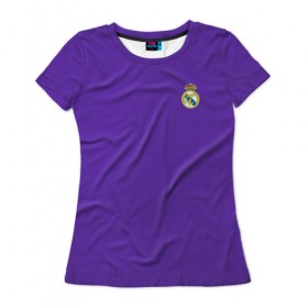 Женская футболка 3D с принтом Реал Мадрид , 100% полиэфир ( синтетическое хлопкоподобное полотно) | прямой крой, круглый вырез горловины, длина до линии бедер | madrid | real | королевский клуб | мадрид | примера | реал | футбол | чемпионат испании