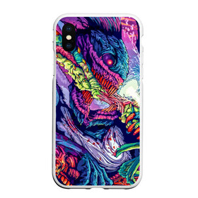 Чехол для iPhone XS Max матовый с принтом Hyper beast , Силикон | Область печати: задняя сторона чехла, без боковых панелей | counter strike | cs | cs go | global offensive | hyper beast | гипер зверь | гиперзверь | контр страйк | контра | кс | тату | татуировка | яркая