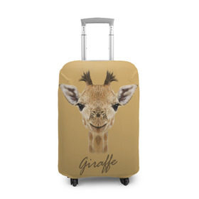 Чехол для чемодана 3D с принтом Жираф , 86% полиэфир, 14% спандекс | двустороннее нанесение принта, прорези для ручек и колес | giraffe | арт | жираф | зоопарк | рафик