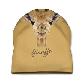 Шапка 3D с принтом Жираф , 100% полиэстер | универсальный размер, печать по всей поверхности изделия | giraffe | арт | жираф | зоопарк | рафик