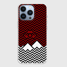 Чехол для iPhone 13 Pro с принтом Твин Пикс. Минимализм ,  |  | peaks | twin | twin peaks | горы | лес | сериал | сова | узор