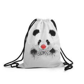 Рюкзак-мешок 3D с принтом Панда , 100% полиэстер | плотность ткани — 200 г/м2, размер — 35 х 45 см; лямки — толстые шнурки, застежка на шнуровке, без карманов и подкладки | бант | китай | клоун | медведь | мишка | нос | панда