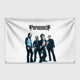 Флаг-баннер с принтом Paparoach 5 , 100% полиэстер | размер 67 х 109 см, плотность ткани — 95 г/м2; по краям флага есть четыре люверса для крепления | papa | papa roach | roach | альтернативный | группа | джекоби шэддикс | джерри хортон | метал | ню | нюметал | палермо | папа | папароач | папароч | роач | рок | роч | рэп | хард | хардрок | эсперанс