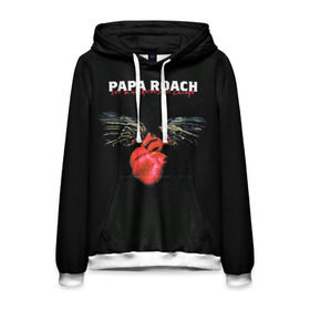 Мужская толстовка 3D с принтом Paparoach 11 , 100% полиэстер | двухслойный капюшон со шнурком для регулировки, мягкие манжеты на рукавах и по низу толстовки, спереди карман-кенгуру с мягким внутренним слоем. | Тематика изображения на принте: 