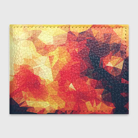 Обложка для студенческого билета с принтом Низкополигональная текстура , натуральная кожа | Размер: 11*8 см; Печать на всей внешней стороне | lowpoly | желтый красный | оранжевый | полигон | полигоны | текстура