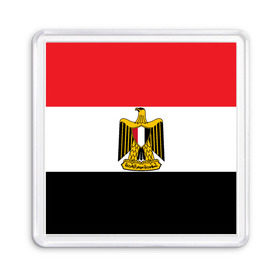Магнит 55*55 с принтом Флаг и герб Египта , Пластик | Размер: 65*65 мм; Размер печати: 55*55 мм | символ страна
