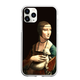 Чехол для iPhone 11 Pro Max матовый с принтом Дама с горностаем , Силикон |  | возрождение | горностаем | горностай | да винчи | дама | искусство | ласка | леонардо | о.м.с.к. | портрет