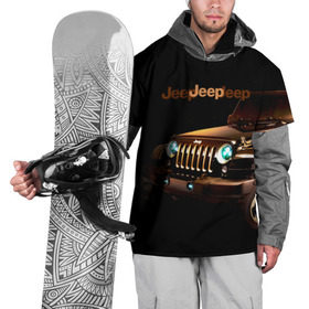 Накидка на куртку 3D с принтом Jeep , 100% полиэстер |  | Тематика изображения на принте: brand | car | chrysler | jeep | logo | usa | автомобиль | джип | крайслер | логотип | марка | сша