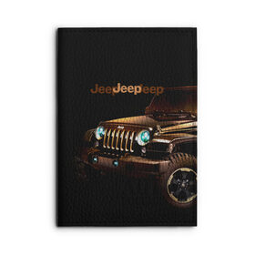 Обложка для автодокументов с принтом Jeep , натуральная кожа |  размер 19,9*13 см; внутри 4 больших “конверта” для документов и один маленький отдел — туда идеально встанут права | brand | car | chrysler | jeep | logo | usa | автомобиль | джип | крайслер | логотип | марка | сша