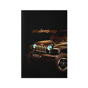 Обложка для паспорта матовая кожа с принтом Jeep , натуральная матовая кожа | размер 19,3 х 13,7 см; прозрачные пластиковые крепления | Тематика изображения на принте: brand | car | chrysler | jeep | logo | usa | автомобиль | джип | крайслер | логотип | марка | сша