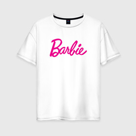 Женская футболка хлопок Oversize с принтом Барби 3 , 100% хлопок | свободный крой, круглый ворот, спущенный рукав, длина до линии бедер
 | barbie | барби | девочка | девушка | кукла