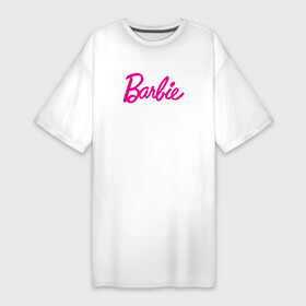 Платье-футболка хлопок с принтом Барби 3 ,  |  | Тематика изображения на принте: barbie | барби | девочка | девушка | кукла