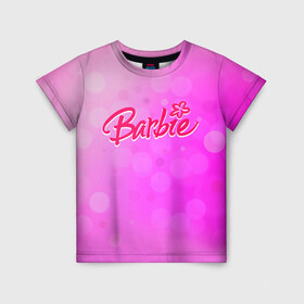 Детская футболка 3D с принтом Барби 5 , 100% гипоаллергенный полиэфир | прямой крой, круглый вырез горловины, длина до линии бедер, чуть спущенное плечо, ткань немного тянется | barbie | барби | девочка | девушка | кукла