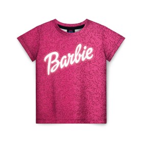 Детская футболка 3D с принтом Барби 7 , 100% гипоаллергенный полиэфир | прямой крой, круглый вырез горловины, длина до линии бедер, чуть спущенное плечо, ткань немного тянется | Тематика изображения на принте: barbie | барби | девочка | девушка | кукла