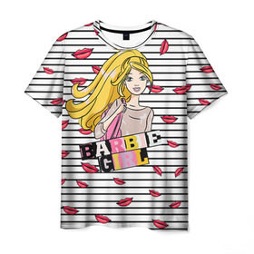 Мужская футболка 3D с принтом Барби 8 , 100% полиэфир | прямой крой, круглый вырез горловины, длина до линии бедер | barbie | барби | девочка | девушка | кукла