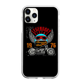 Чехол для iPhone 11 Pro матовый с принтом Мото 1976 , Силикон |  | 3d | legendary riders | riders | rock | авто | автомобильные | гонщик | дорога | колеса | крылья | мото | мотоциклы | рок