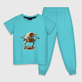 Детская пижама хлопок с принтом Так, блэт , 100% хлопок |  брюки и футболка прямого кроя, без карманов, на брюках мягкая резинка на поясе и по низу штанин
 |   | блэт | мем | птица | так | топ