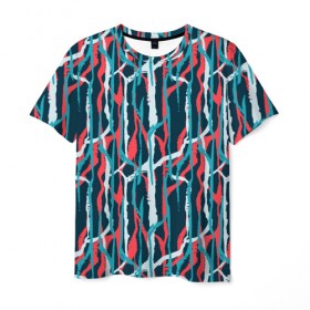 Мужская футболка 3D с принтом Graffiti , 100% полиэфир | прямой крой, круглый вырез горловины, длина до линии бедер | 