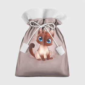 Подарочный 3D мешок с принтом Киска , 100% полиэстер | Размер: 29*39 см | взгляд | глаза | киска | кот | котёнок | кошка | лапа | след | хвост