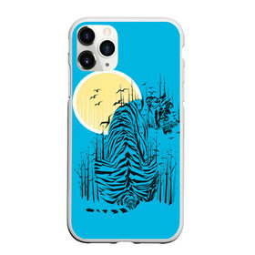 Чехол для iPhone 11 Pro Max матовый с принтом тигр , Силикон |  | арт | бамбук | восток | графика | живопись | китай | луна | небо | ночь | полосы | птицы | рисунок | творчество | хищник | япония