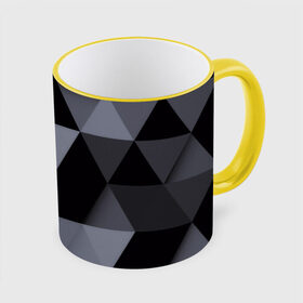 Кружка 3D с принтом Геометрия , керамика | ёмкость 330 мл | 3d | abstract | gray | lowpoly | polygon | triangle | абстракция | геометрия | полигоны | треугольники