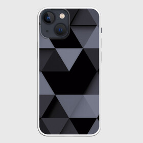 Чехол для iPhone 13 mini с принтом Геометрия ,  |  | 3d | abstract | gray | lowpoly | polygon | triangle | абстракция | геометрия | полигоны | треугольники