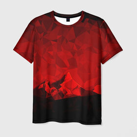 Мужская футболка 3D с принтом crystal abstract , 100% полиэфир | прямой крой, круглый вырез горловины, длина до линии бедер | Тематика изображения на принте: abstract | gray | lowpoly | polygon | triangle | абстракция | геометрия | полигоны | треугольники