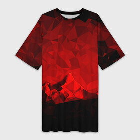 Платье-футболка 3D с принтом crystal abstract ,  |  | abstract | gray | lowpoly | polygon | triangle | абстракция | геометрия | полигоны | треугольники