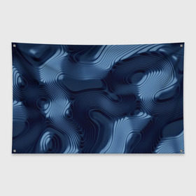 Флаг-баннер с принтом Lullaby blue , 100% полиэстер | размер 67 х 109 см, плотность ткани — 95 г/м2; по краям флага есть четыре люверса для крепления | волны | синий | темный