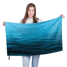 Флаг 3D с принтом Море , 100% полиэстер | плотность ткани — 95 г/м2, размер — 67 х 109 см. Принт наносится с одной стороны | sea | вода | волны | глубина | дайвинг | лето | океан | отдых | отпуск | пляж | солнце