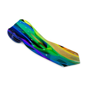 Галстук 3D с принтом Краски , 100% полиэстер | Длина 148 см; Плотность 150-180 г/м2 | Тематика изображения на принте: background | black | bright | paint | rainbow | spectrum | splash | spray | брызги | всплеск | краски | радуга | спектр | фон | черный | яркие