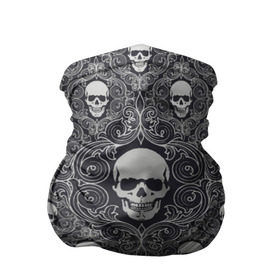 Бандана-труба 3D с принтом Black Milk - Skulls - Черепа , 100% полиэстер, ткань с особыми свойствами — Activecool | плотность 150‒180 г/м2; хорошо тянется, но сохраняет форму | black milk | metall | pattern | rock | skulls | патерн | узор | череп | черепа | черная