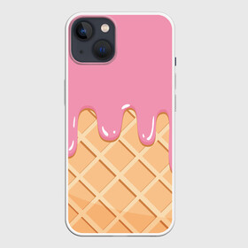Чехол для iPhone 13 с принтом Я Клубничный Рожок ,  |  | ваниль | вафля | вкус | вкусно | вкусняшка | десерт | жара | капли | клубника | лед | лето | молоко | мороженка | мороженое | пломбир | принт | рожок | сладость | шоколад | эскимо