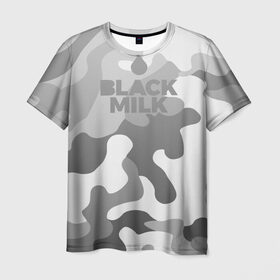 Мужская футболка 3D с принтом Black Milk Серый Камуфляж , 100% полиэфир | прямой крой, круглый вырез горловины, длина до линии бедер | Тематика изображения на принте: black milk | camo | camouflage | gray | pattern | камо | кмуфляж | серый | узор | черное молоко