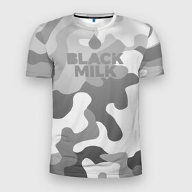 Мужская футболка 3D спортивная с принтом Black Milk Серый Камуфляж , 100% полиэстер с улучшенными характеристиками | приталенный силуэт, круглая горловина, широкие плечи, сужается к линии бедра | black milk | camo | camouflage | gray | pattern | камо | кмуфляж | серый | узор | черное молоко