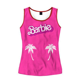 Женская майка 3D с принтом Barbie пальмы , 100% полиэстер | круглая горловина, прямой силуэт, длина до линии бедра | badgirl | barbie | beach party | beaches | bride | crew | girl | girlfriends | henparty | pink | power | princess | real girls | superbride | team | девичник | для влюбленных | для подруг | замуж | море | невеста | отдых | пляж | пляжная вечеринка | подру