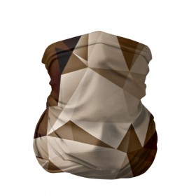 Бандана-труба 3D с принтом Brown geometry , 100% полиэстер, ткань с особыми свойствами — Activecool | плотность 150‒180 г/м2; хорошо тянется, но сохраняет форму | abstraction | геометрия | грани | полигоны | текстура | треугольники