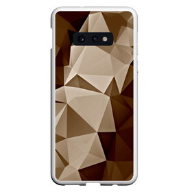 Чехол для Samsung S10E с принтом Brown geometry , Силикон | Область печати: задняя сторона чехла, без боковых панелей | Тематика изображения на принте: abstraction | геометрия | грани | полигоны | текстура | треугольники