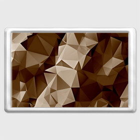 Магнит 45*70 с принтом Brown geometry , Пластик | Размер: 78*52 мм; Размер печати: 70*45 | abstraction | геометрия | грани | полигоны | текстура | треугольники