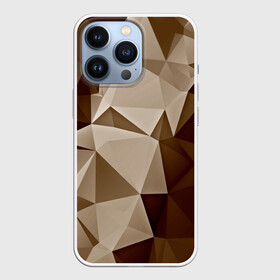 Чехол для iPhone 13 Pro с принтом Brown geometry ,  |  | Тематика изображения на принте: abstraction | геометрия | грани | полигоны | текстура | треугольники