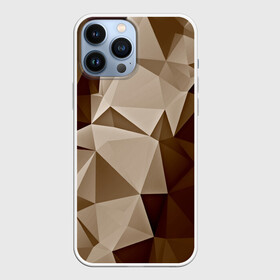 Чехол для iPhone 13 Pro Max с принтом Brown geometry ,  |  | Тематика изображения на принте: abstraction | геометрия | грани | полигоны | текстура | треугольники